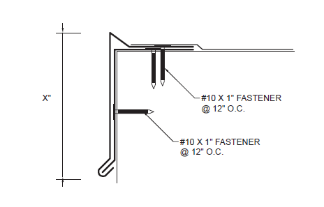 technical drawing of the Secure Lock Gravel Stop